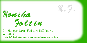 monika foltin business card